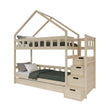 BusyKids Letto a castello MAMI-TWIN con scala contenitore 90 x 200 cm
