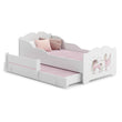 Letto per bambini ANNA-MAX con letto aggiuntivo 145×80 cm – con grafica e materasso