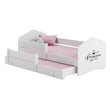 Letto per bambini FALA-MAX con letto aggiuntivo 145 x 80 cm e materasso