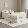 Letto per bambini LUK-ONE con barriera di protezione e cassetto contenitore
