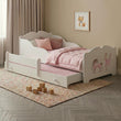 Letto per bambini ANNA-MAX con letto aggiuntivo 145×80 cm – con grafica e materasso