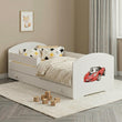 Letto per bambini LUK-ONE con barriera di protezione e cassetto contenitore