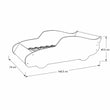 Letto per bambini CARS con grafica – 140 × 70 cm