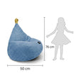 Pouf per bambini Tiny Drop – morbido e resistente velluto a coste FEEL