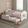 Letto per bambini FALA-MAX con letto aggiuntivo 145 x 80 cm e materasso