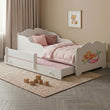 Letto per bambini ANNA-MAX con letto aggiuntivo 145×80 cm – con grafica e materasso