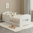 Letto per bambini LUK-ONE con barriera di protezione e cassetto contenitore