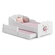 Letto per bambini ANNA-MAX con letto aggiuntivo 145×80 cm – con grafica e materasso