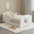 Letto per bambini LUK-ONE con barriera di protezione e cassetto contenitore