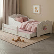 Letto per bambini ANNA-MAX con letto aggiuntivo 145×80 cm – con grafica e materasso