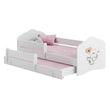 Letto per bambini FALA-MAX con letto aggiuntivo 145 x 80 cm e materasso