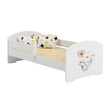 Letto per bambini LUK II con sponda di protezione - 140 x 70/160 x 80 cm