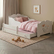 Letto per bambini ANNA-MAX con letto aggiuntivo 145×80 cm – con grafica e materasso