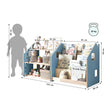 Libreria montessoriana + Scaffale portagiochi Set - celeste / rosa