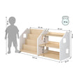 Libreria montessoriana + Scaffale portagiochi Set - Bianco