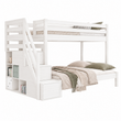 Letto a castello in legno BusyKids HAPPY per 3 persone con scala contenitore