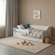Letto per bambini ERYK con barriera di protezione e cassetto contenitore - 160 × 80/180 × 80 cm