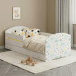 Letto per bambini LUK-ONE con barriera di protezione e cassetto contenitore