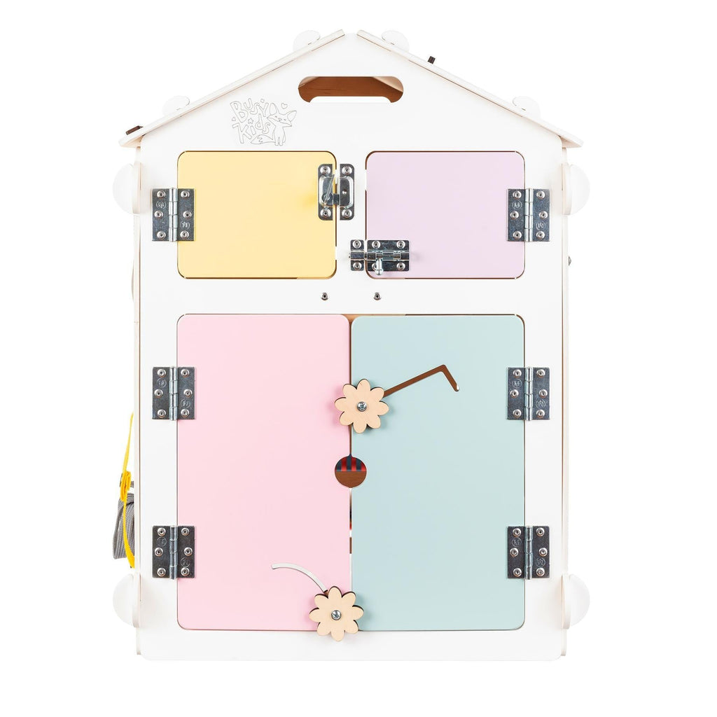 Maisonnette Montessori blanche couleurs pastel - édition limitée - Busy-kids.fr