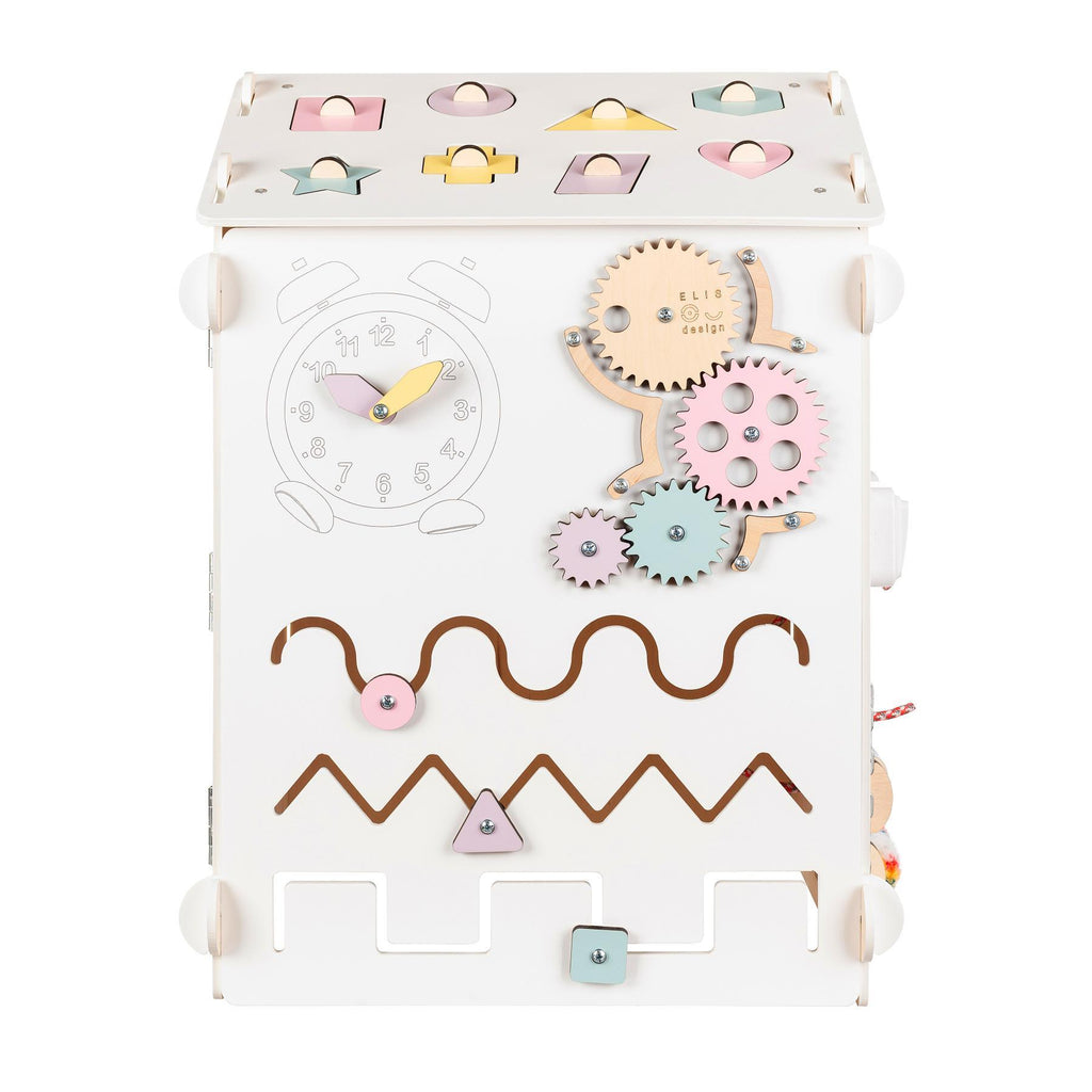 Maisonnette Montessori blanche couleurs pastel - édition limitée - Busy-kids.fr